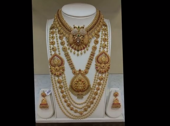 Gold Haram Collections by CMR Jewellery Andhra Traditional Designs ...